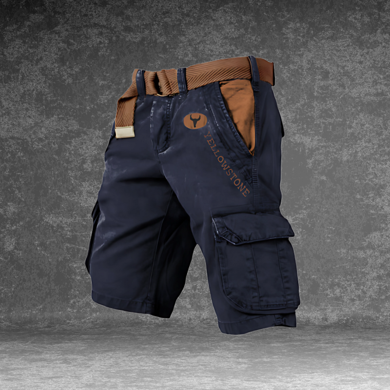 Theo | Cargo Shorts with Six Pockets – Navy