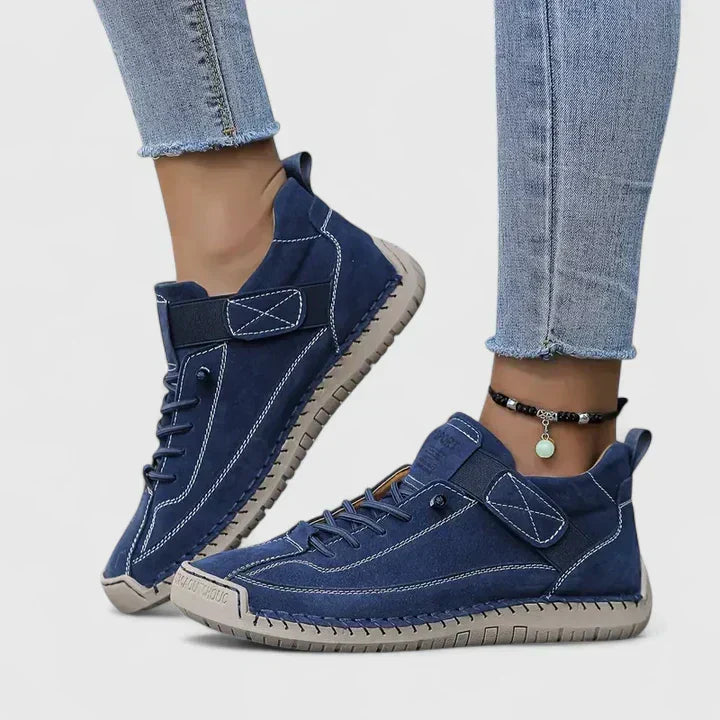 Davina | Cushioned Orthopaedic Wide Fit Sneakers – Blue