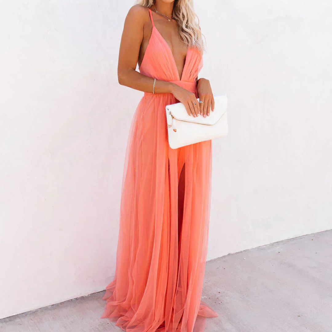 Sunniva | Light V-Neck Maxi Dress