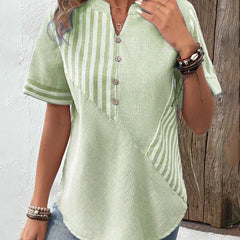Liesl | Soft Striped Summer Blouse