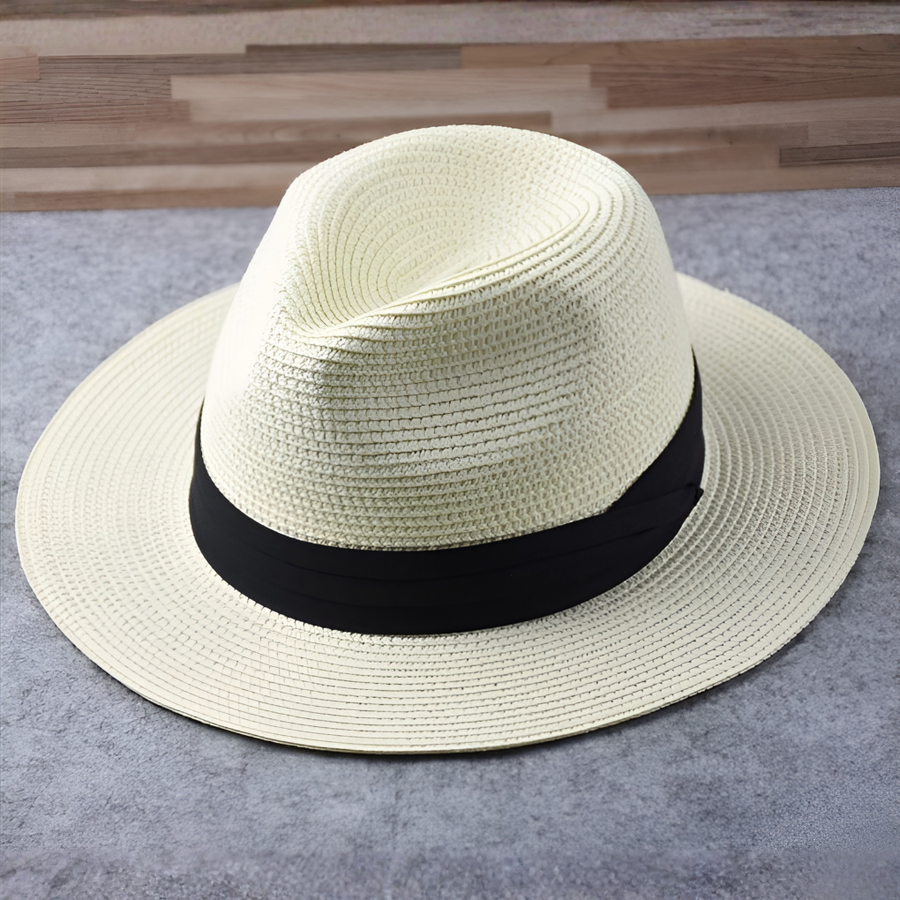 Keira | Handwoven Panama Straw Hat for Sunny Days – White