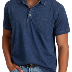 Harvey | Men's Classic Polo with Button Placket – Navy