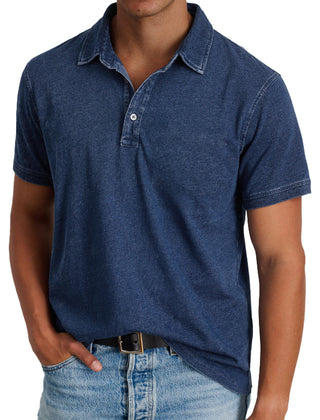 Harvey | Men's Classic Polo with Button Placket – Navy