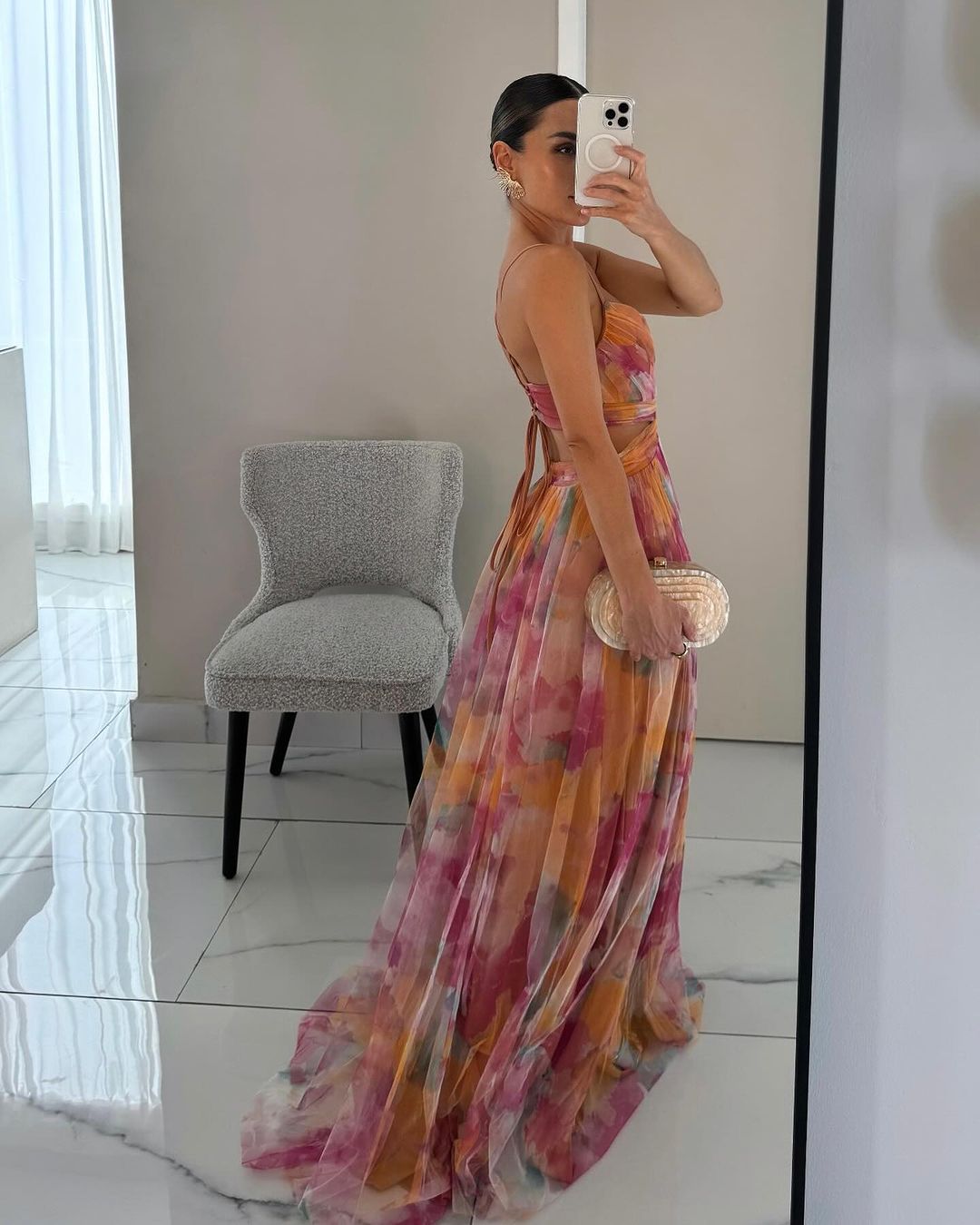 Evangeline | Floral Print Maxi Dress