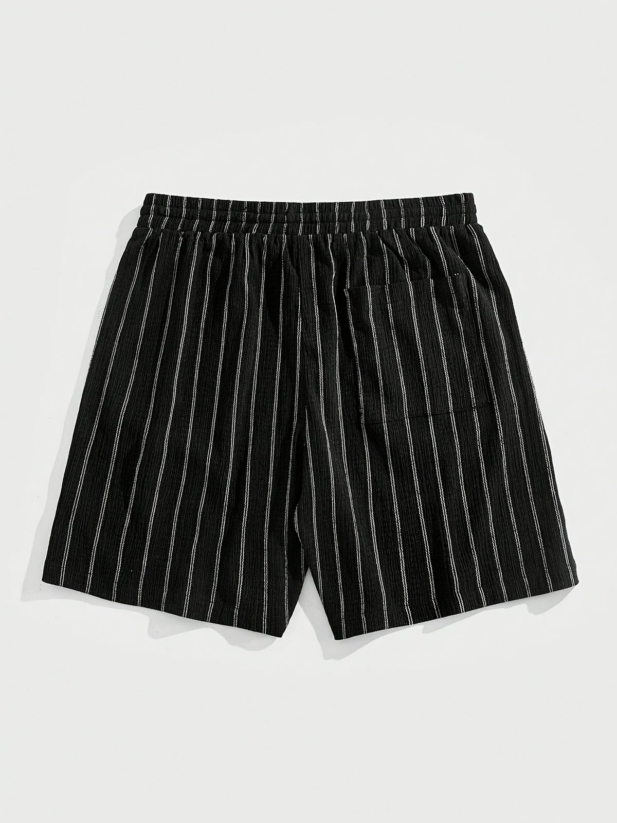 Gus | Pinstripe Beach Shorts with Elastic Waist