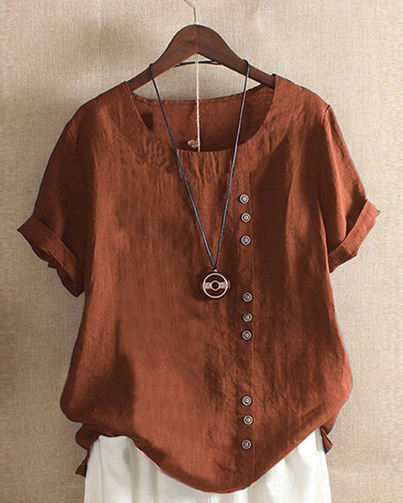 Gemma | Chic Short Sleeve Tee – Orange