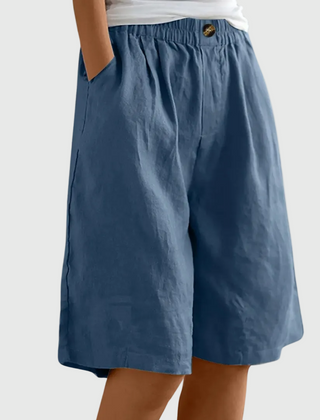 Bijou | Wide Shorts with Elastic Waist – Blue