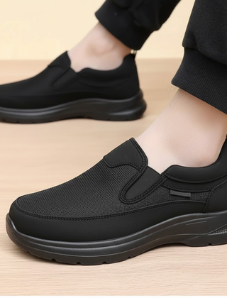 Beckham | Wide Toe Supportive Casual Shoes – Black