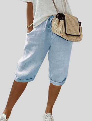 Immy | Flowing Shorts with Elastic Waist – Blue