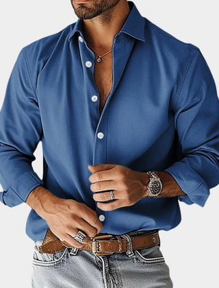 Rafferty | Wrinkle-Free Long Sleeve Shirt – Blue