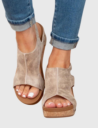 Bronwen | Orthopaedic Strap Comfort Sandals – Beige