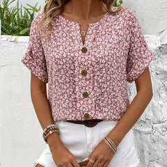 Rowena | Button-Front Sleeveless Summer Top