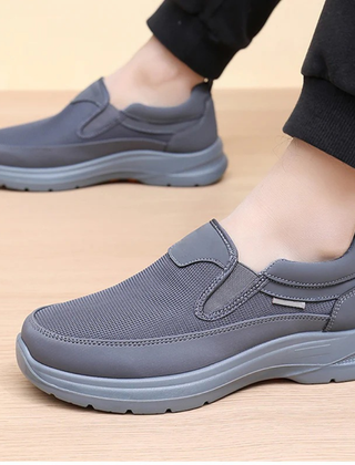Beckham | Wide Toe Supportive Casual Shoes – Grey