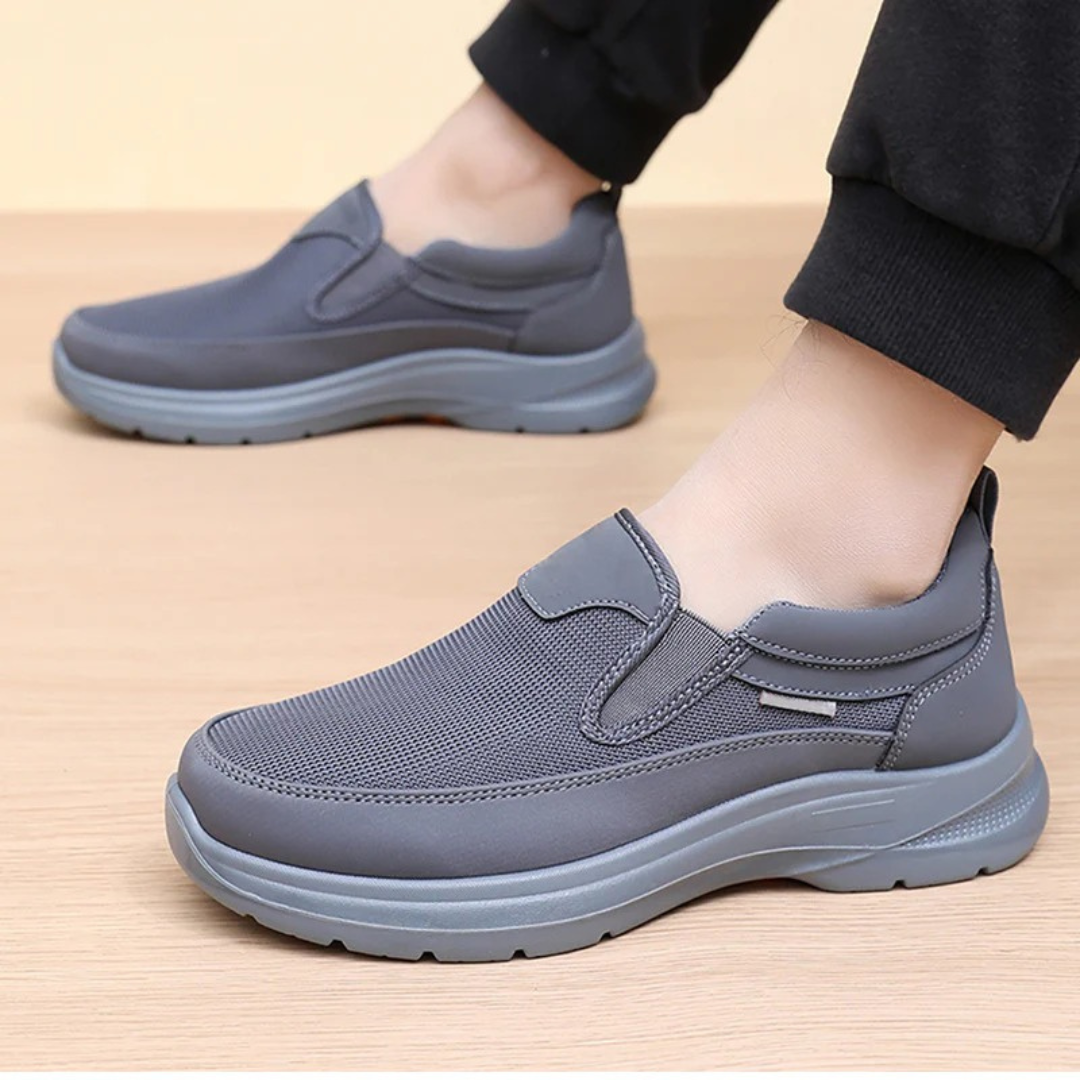 Beckham | Wide Toe Supportive Casual Shoes – Grey