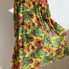 Delphina | Women's Floral Bikini with Cover-Up Top