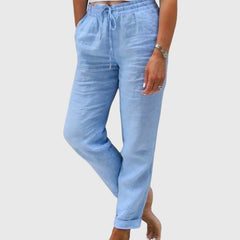 Georgie | Women's Wide Leg Everyday Pants – Blue
