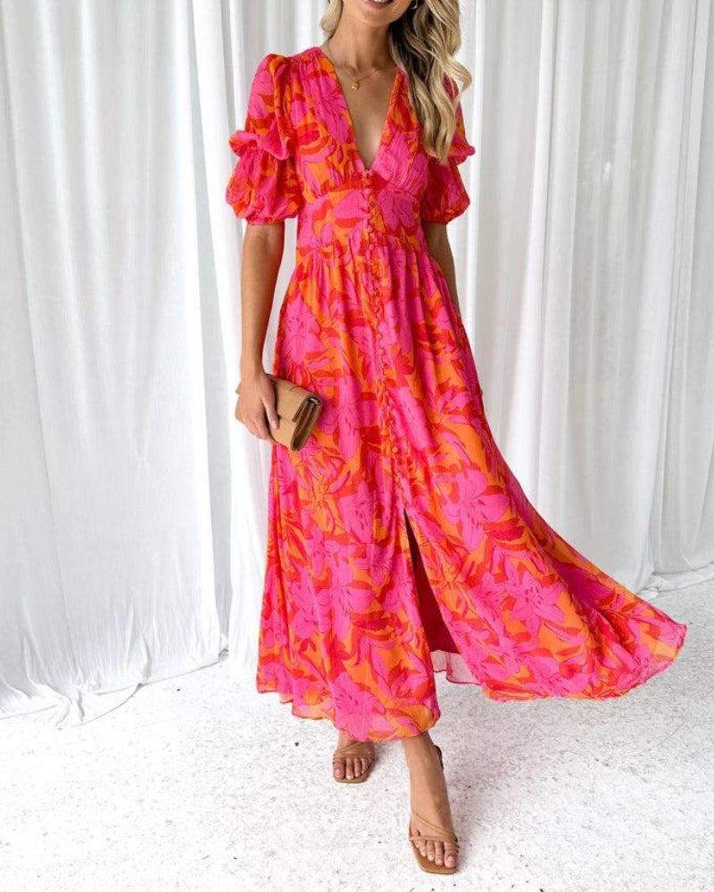 Maisy | Radiant Print Maxi Dress