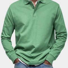 Angus | Classic Long Sleeve Polo – Green