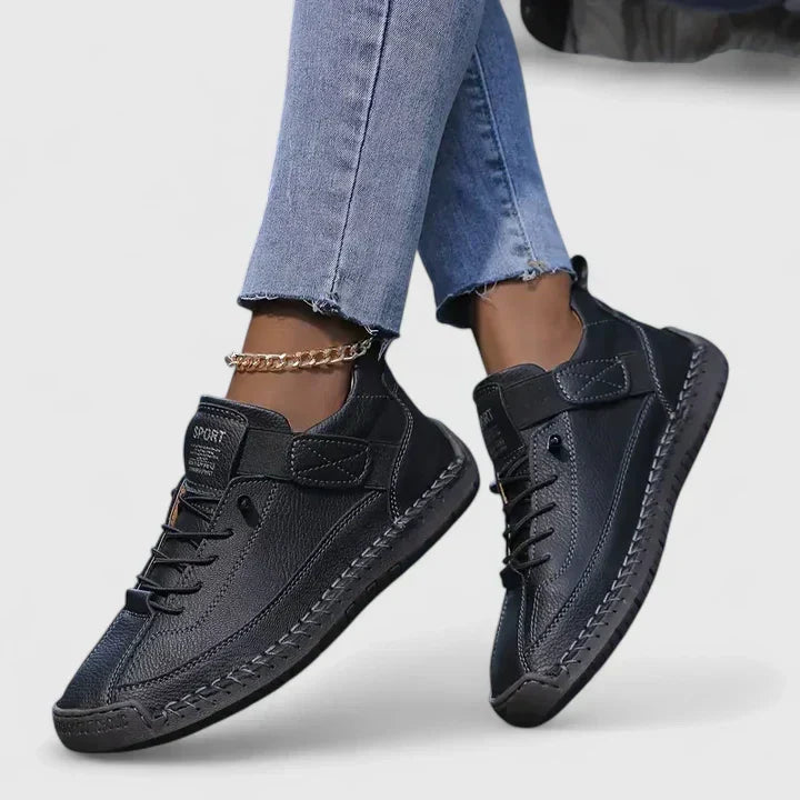 Davina | Cushioned Orthopaedic Wide Fit Sneakers – Black