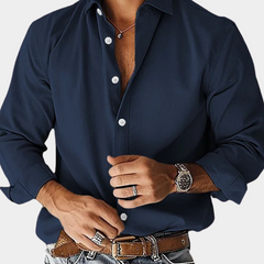 Rafferty | Wrinkle-Free Long Sleeve Shirt – Navy