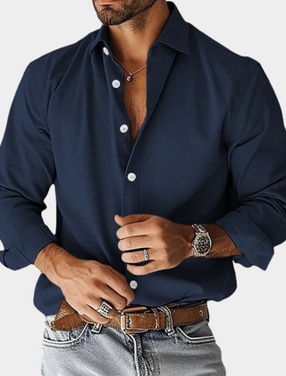 Rafferty | Wrinkle-Free Long Sleeve Shirt – Navy