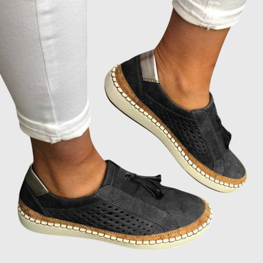 Arabella | Breathable Orthopaedic Slip-On Shoes – Black