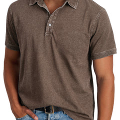 Harvey | Men's Classic Polo with Button Placket – Brown