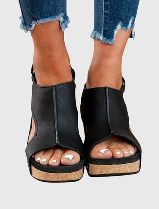 Bronwen | Orthopaedic Strap Comfort Sandals – Black
