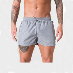 Percy | Sporty Quick-Dry Beach Shorts with Drawstring – Grey