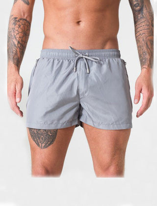 Percy | Sporty Quick-Dry Beach Shorts with Drawstring – Grey