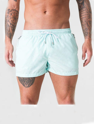 Percy | Sporty Quick-Dry Beach Shorts with Drawstring – Light Blue
