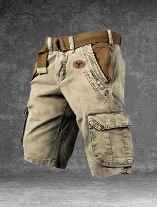 Theo | Cargo Shorts with Six Pockets – Khaki