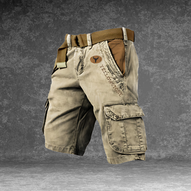 Theo | Cargo Shorts with Six Pockets – Khaki