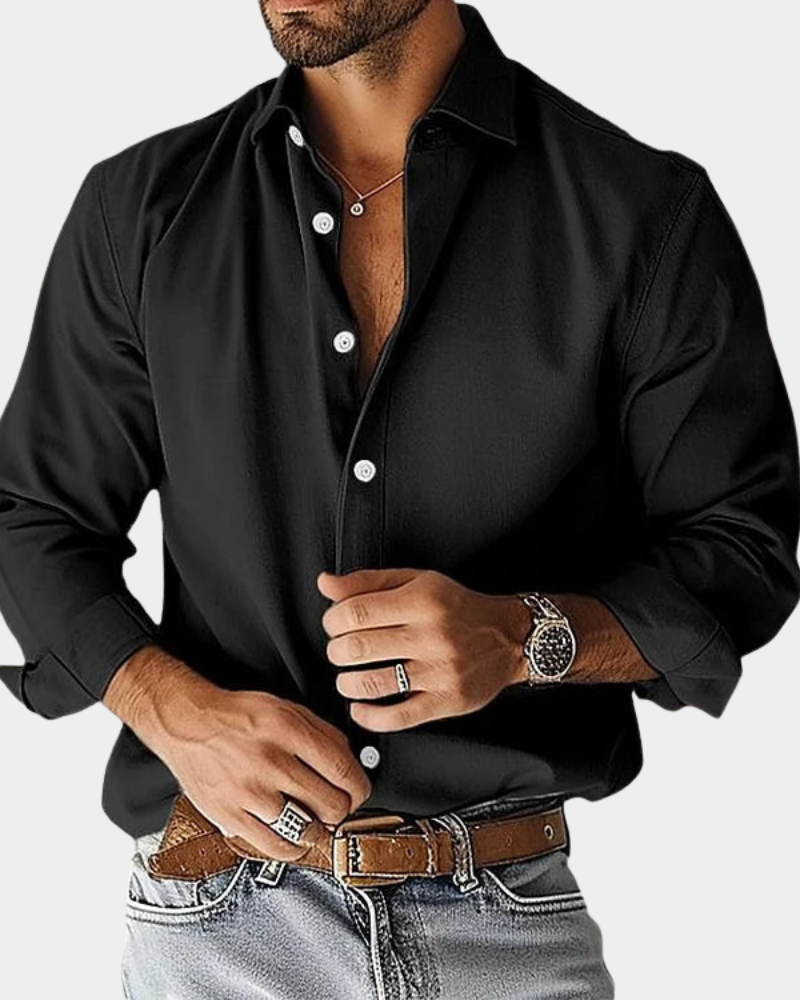 Rafferty | Wrinkle-Free Long Sleeve Shirt – Black