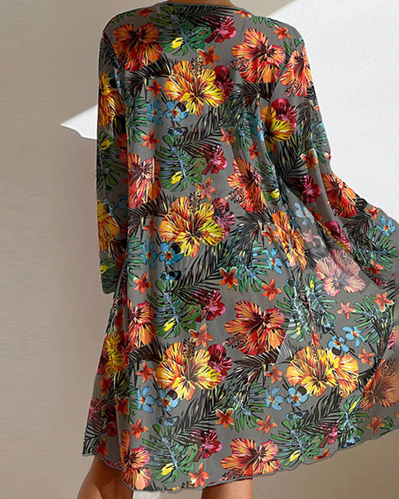 Delphina | Women's Floral Bikini with Cover-Up Top