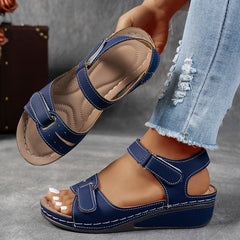 Dinah | Supportive Orthopaedic Slide Sandals – Navy