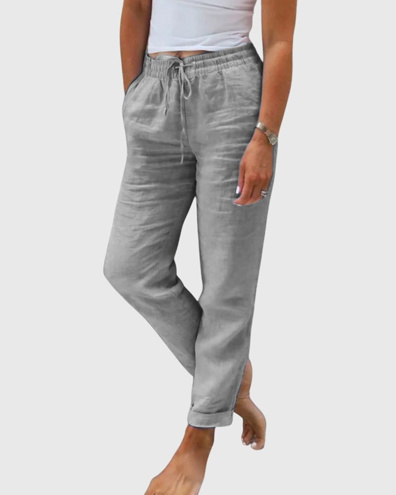 Georgie | Women's Wide Leg Everyday Pants – Grey