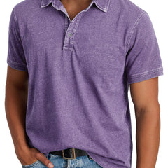 Harvey | Men's Classic Polo with Button Placket – Violet