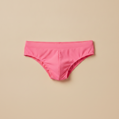 Wes | Men's Bright Swim Briefs with Drawstring – Neon Pink
