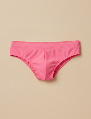 Wes | Men's Bright Swim Briefs with Drawstring – Neon Pink