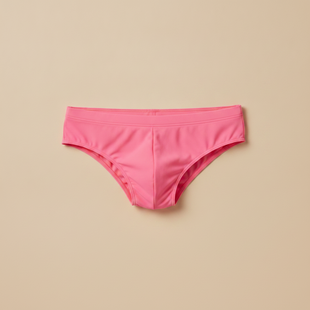 Wes | Men's Bright Swim Briefs with Drawstring – Neon Pink