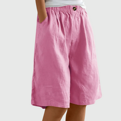 Bijou | Wide Shorts with Elastic Waist – Pink