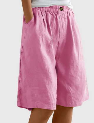 Bijou | Wide Shorts with Elastic Waist – Pink