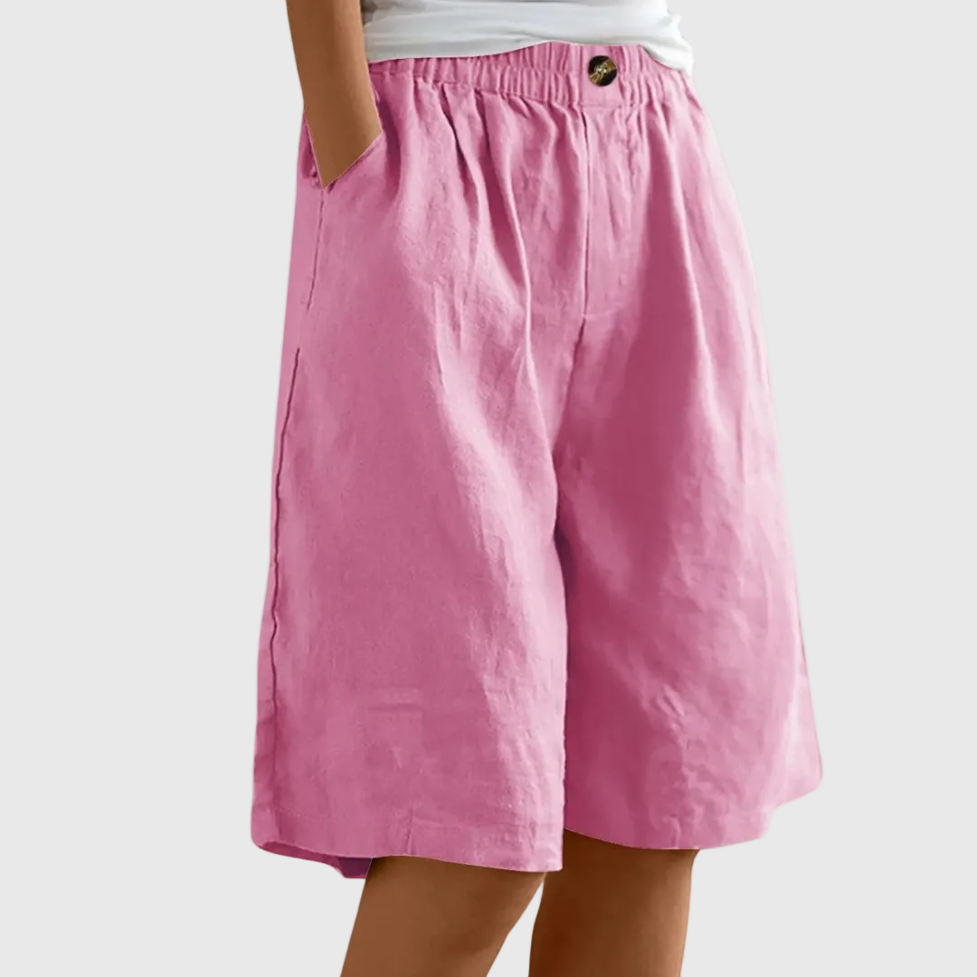 Bijou | Wide Shorts with Elastic Waist – Pink