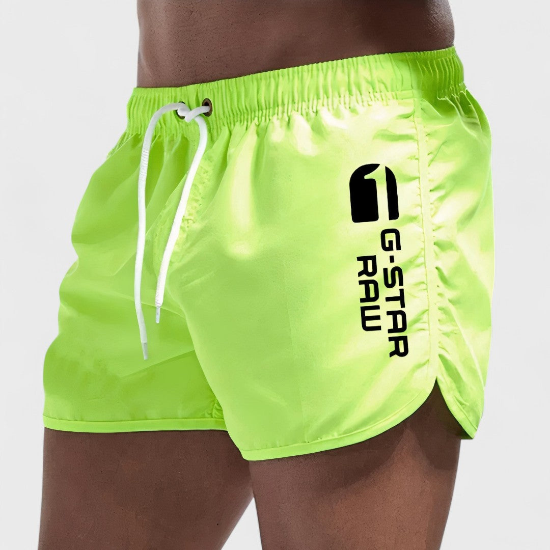 Rory | Men's Short Swim Shorts – Lime