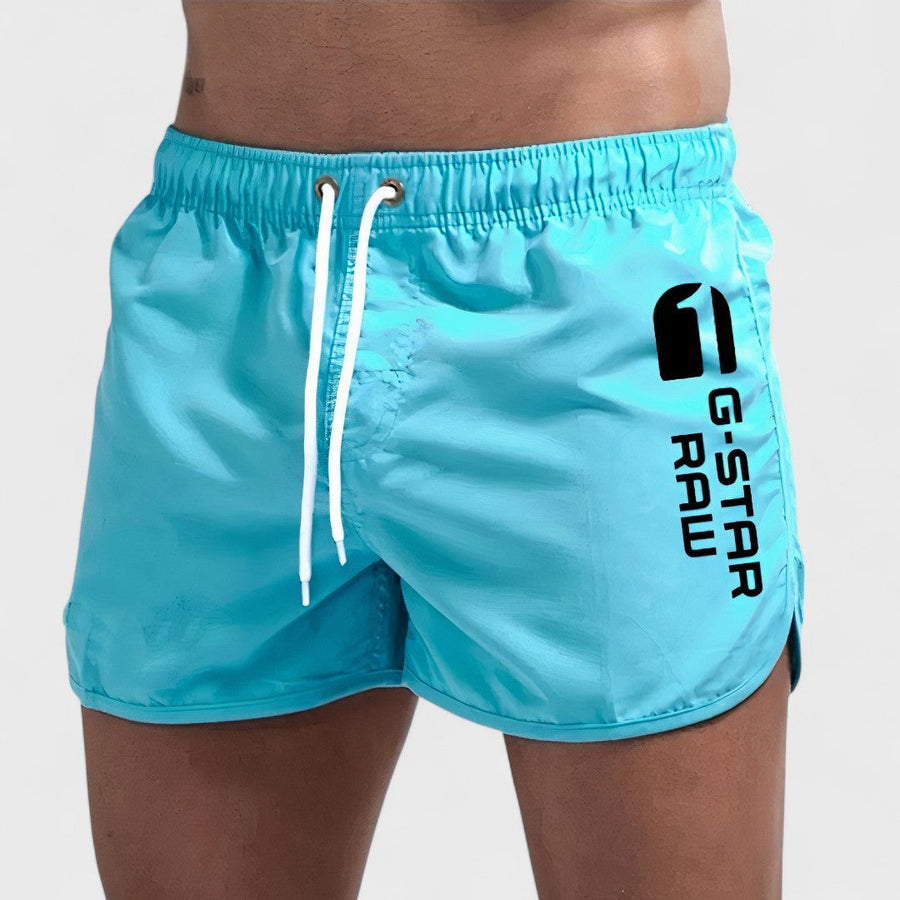 Rory | Men's Short Swim Shorts – Blue