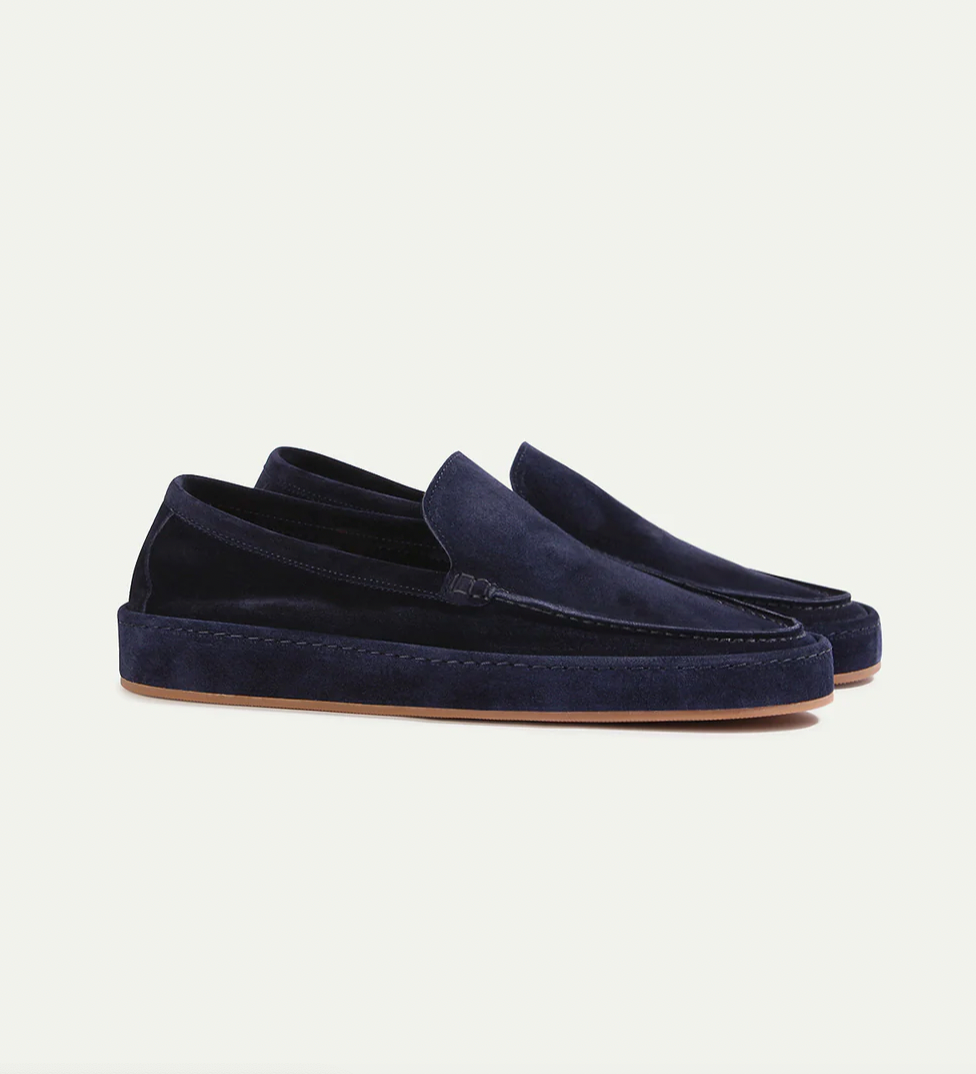 Bowen | Elegant Cushioned Slip-On Loafers – Navy