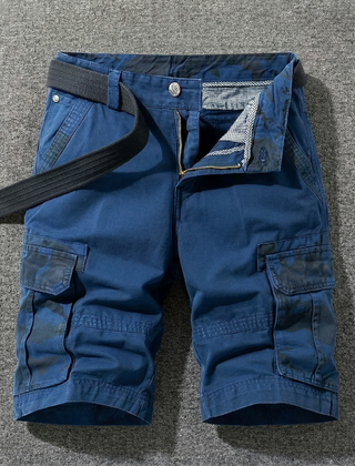 Wade | Cargo Shorts with Belt – Blue