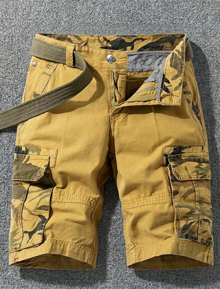 Wade | Cargo Shorts with Belt – Khaki