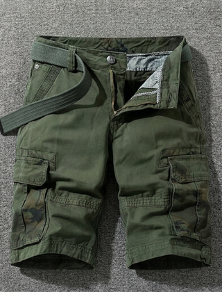 Wade | Cargo Shorts with Belt – Green